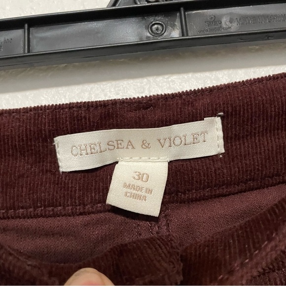 Chelsea & Violet woman’s corduroy flared pant size 30 brown casual comfort boho - Picture 5 of 8